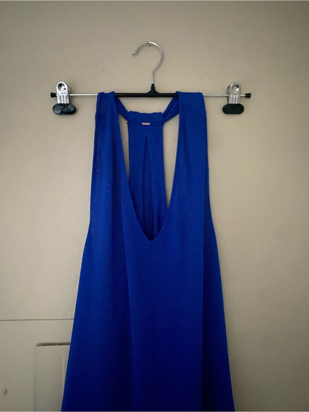 Lucy Royal Blue Racerback V-Neck Tank Top